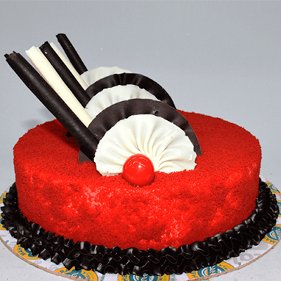 "Designer Floral Semi Fondant Cake -2 Kg (Cake Magic) - Click here to View more details about this Product